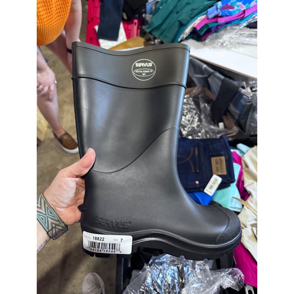 Servus 18822 Black PVC Waterproof Work Boots ASTM F2892-18 EH Mens 7 Womens 9